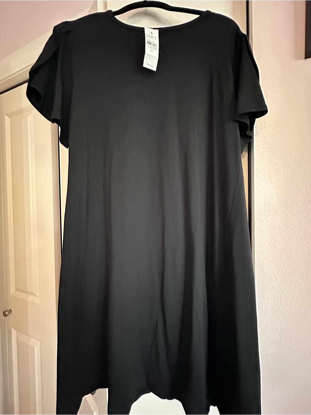 LOFT T-shirt dress with scalloped sleeves